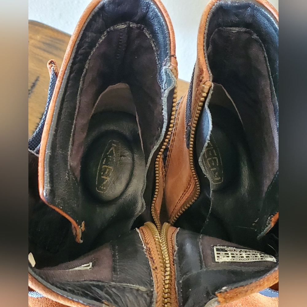 KEEN Morrison Mid Suede Leather Ankle Boots Brown Blue Like-New - Picture 15 of 15